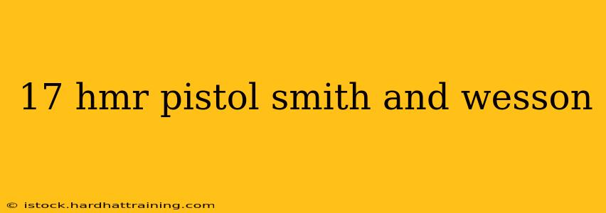 17 hmr pistol smith and wesson