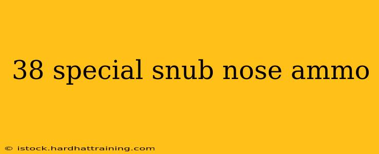 38 special snub nose ammo