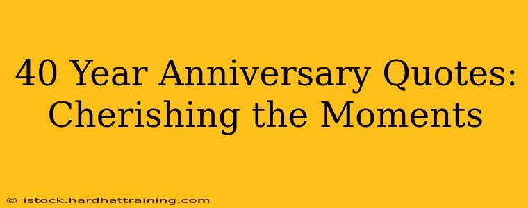 40 Year Anniversary Quotes: Cherishing the Moments