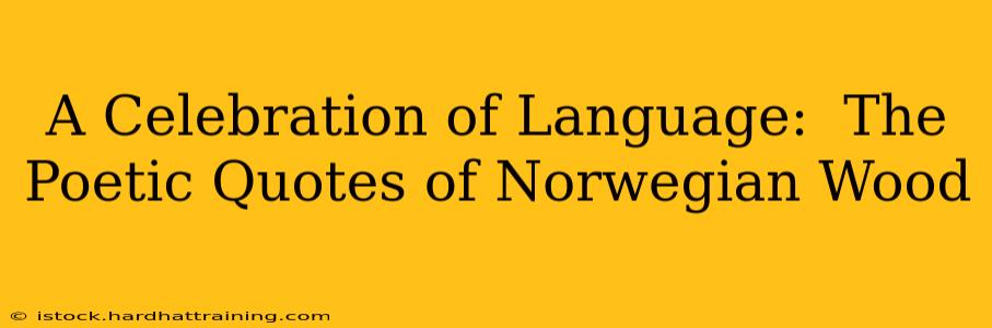 A Celebration of Language:  The Poetic Quotes of Norwegian Wood