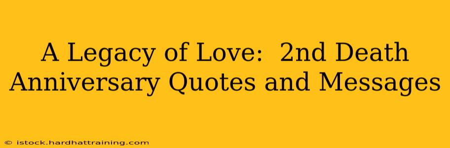 A Legacy of Love:  2nd Death Anniversary Quotes and Messages