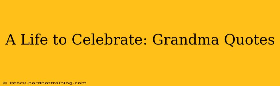 A Life to Celebrate: Grandma Quotes