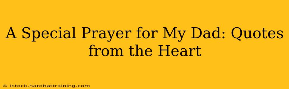 A Special Prayer for My Dad: Quotes from the Heart