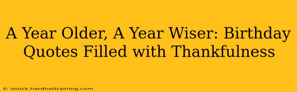 A Year Older, A Year Wiser: Birthday Quotes Filled with Thankfulness