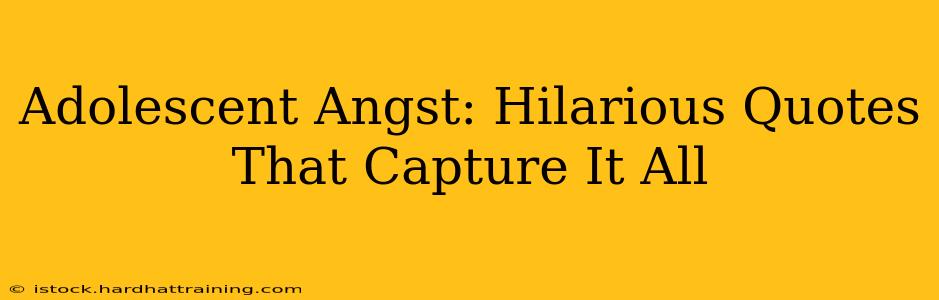 Adolescent Angst: Hilarious Quotes That Capture It All
