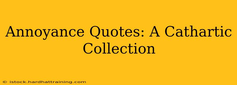Annoyance Quotes: A Cathartic Collection
