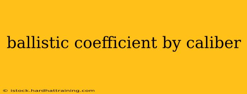 ballistic coefficient by caliber