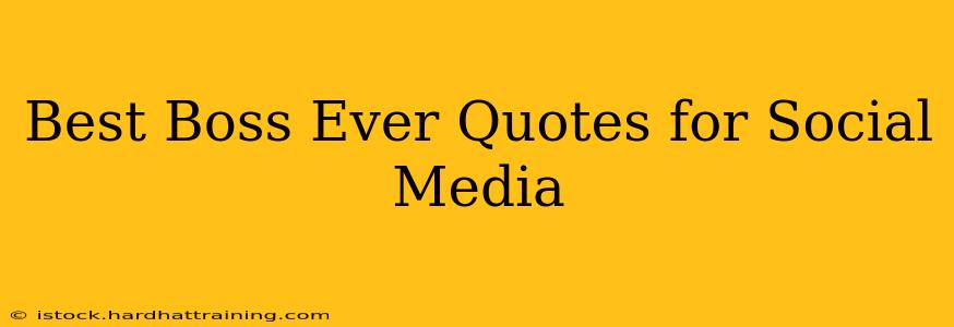 Best Boss Ever Quotes for Social Media