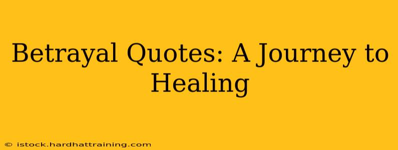 Betrayal Quotes: A Journey to Healing