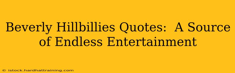 Beverly Hillbillies Quotes:  A Source of Endless Entertainment