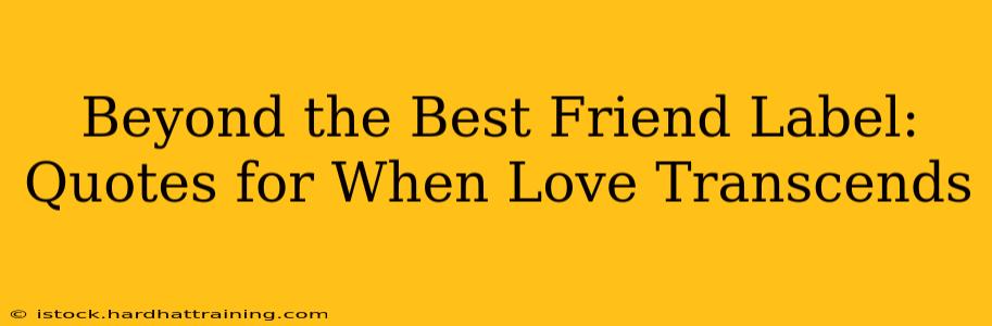 Beyond the Best Friend Label: Quotes for When Love Transcends
