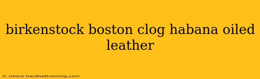 birkenstock boston clog habana oiled leather