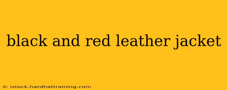 black and red leather jacket