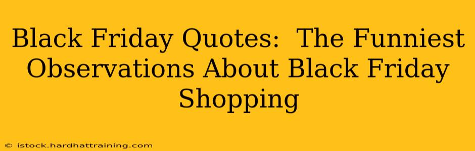 Black Friday Quotes:  The Funniest Observations About Black Friday Shopping