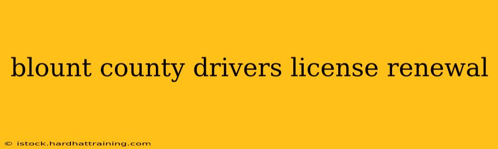 blount county drivers license renewal