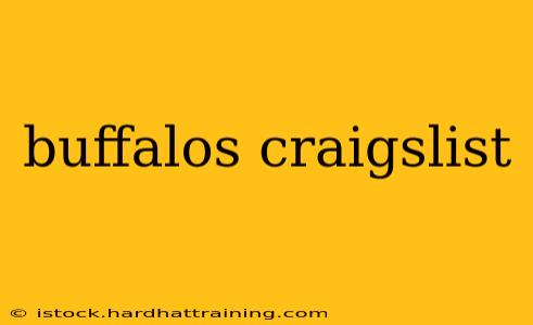 buffalos craigslist