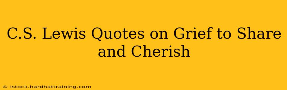 C.S. Lewis Quotes on Grief to Share and Cherish