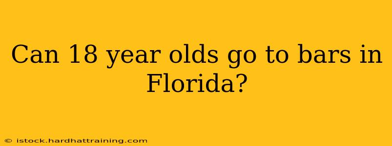 Can 18 year olds go to bars in Florida?