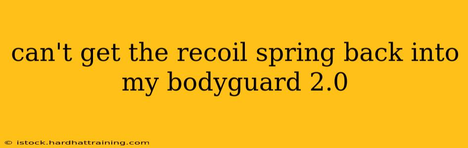 can't get the recoil spring back into my bodyguard 2.0