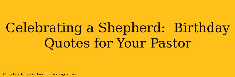 Celebrating a Shepherd:  Birthday Quotes for Your Pastor