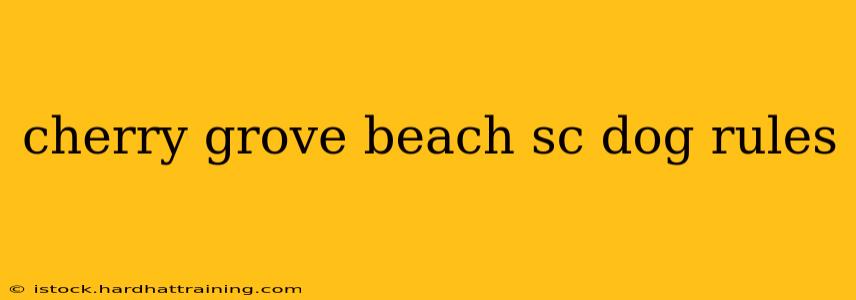 cherry grove beach sc dog rules