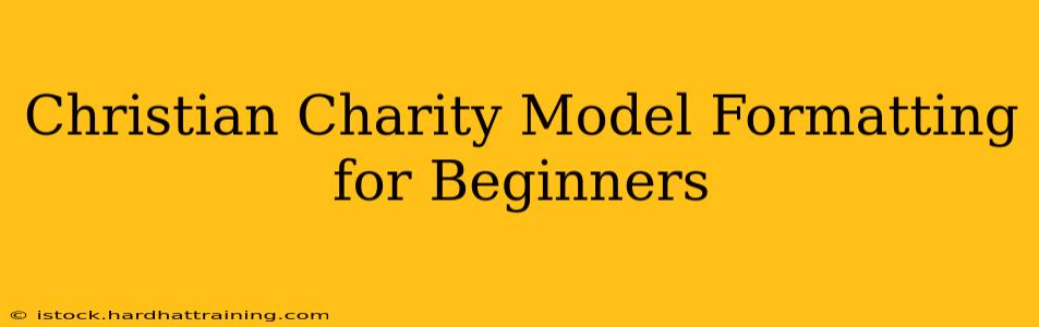 Christian Charity Model Formatting for Beginners