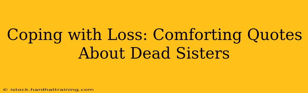 Coping with Loss: Comforting Quotes About Dead Sisters