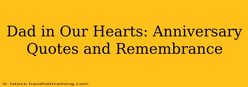 Dad in Our Hearts: Anniversary Quotes and Remembrance