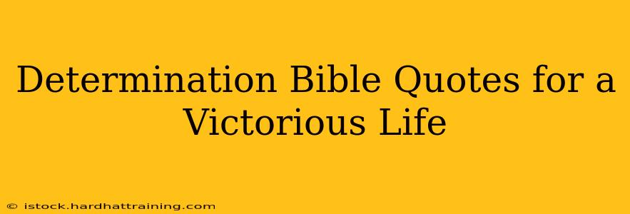 Determination Bible Quotes for a Victorious Life