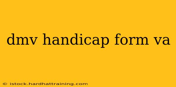 dmv handicap form va