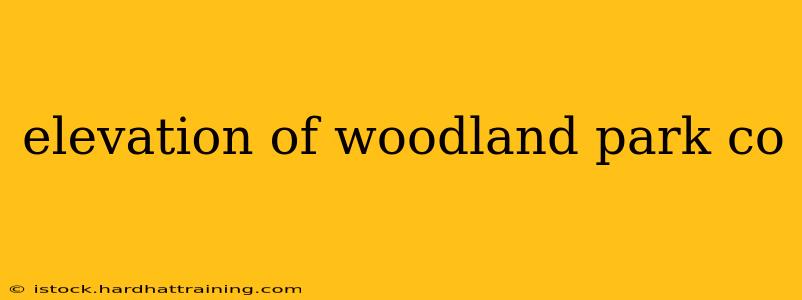 elevation of woodland park co