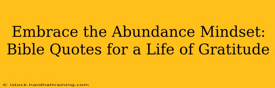 Embrace the Abundance Mindset: Bible Quotes for a Life of Gratitude