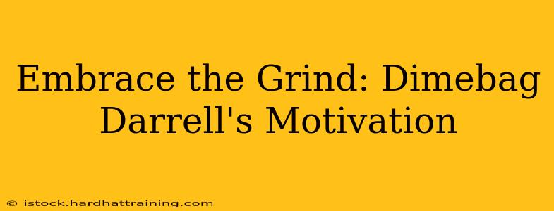Embrace the Grind: Dimebag Darrell's Motivation