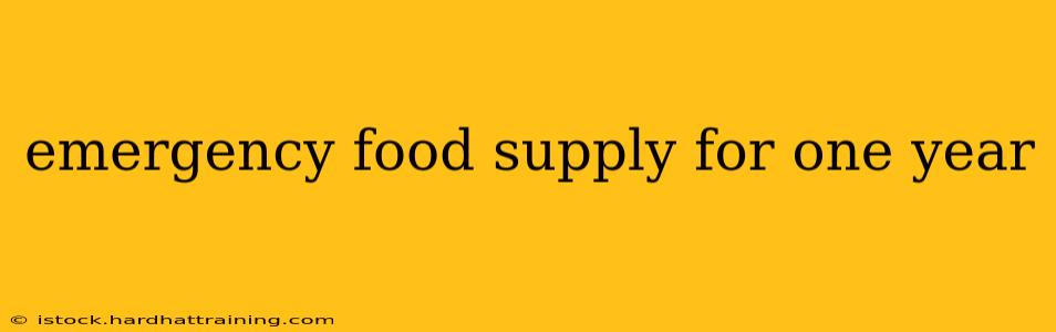 emergency food supply for one year