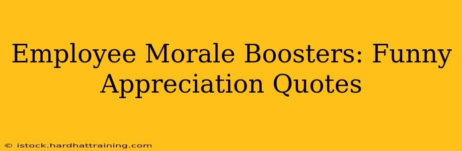 Employee Morale Boosters: Funny Appreciation Quotes