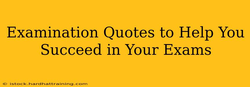 Examination Quotes to Help You Succeed in Your Exams