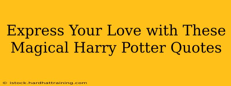 Express Your Love with These Magical Harry Potter Quotes