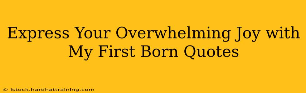 Express Your Overwhelming Joy with My First Born Quotes