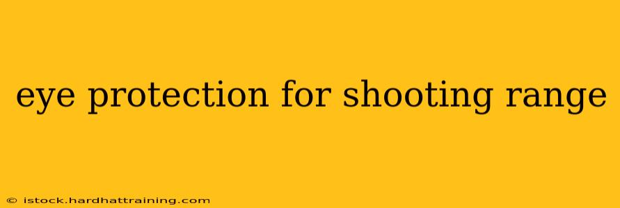 eye protection for shooting range
