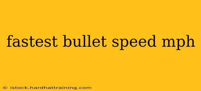 fastest bullet speed mph