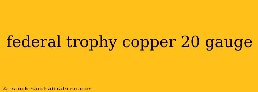 federal trophy copper 20 gauge
