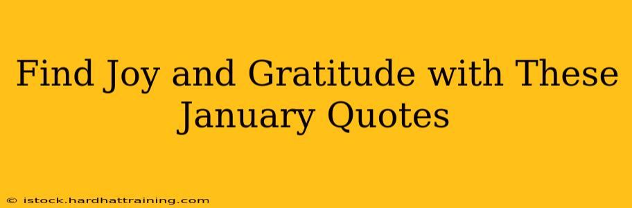 Find Joy and Gratitude with These January Quotes