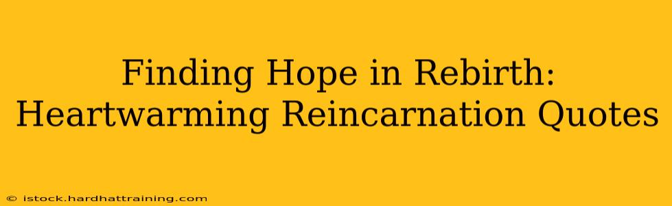 Finding Hope in Rebirth: Heartwarming Reincarnation Quotes