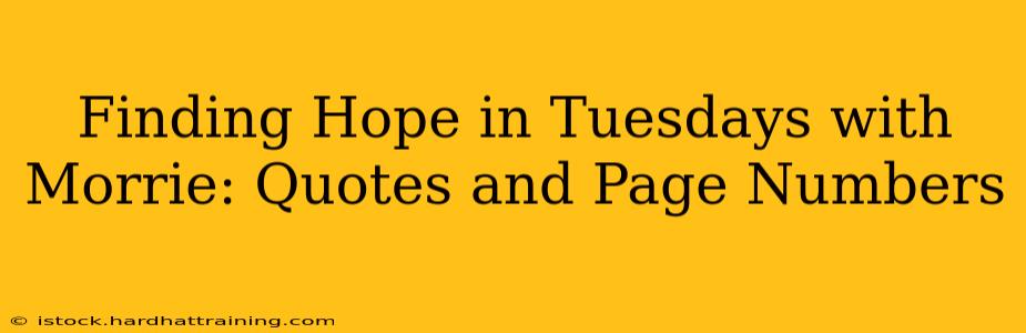 Finding Hope in Tuesdays with Morrie: Quotes and Page Numbers