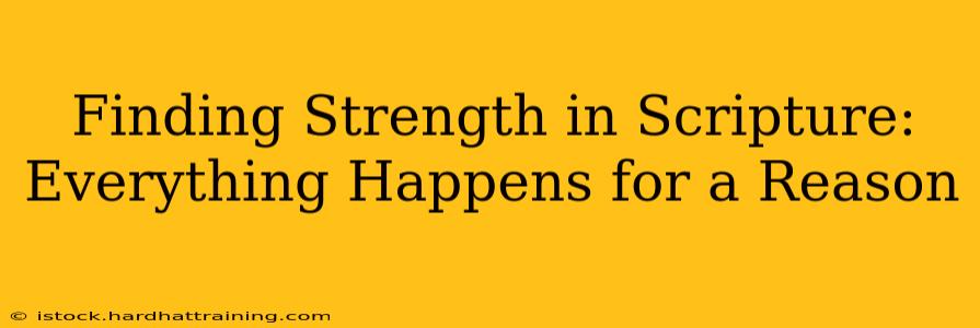 Finding Strength in Scripture: Everything Happens for a Reason