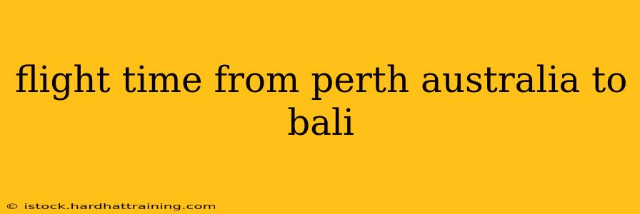flight time from perth australia to bali