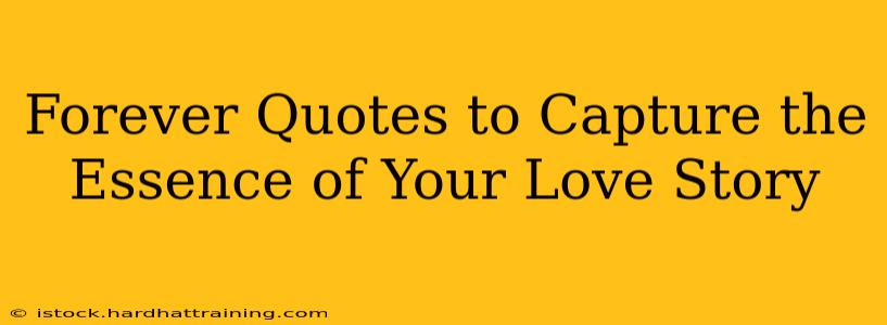 Forever Quotes to Capture the Essence of Your Love Story
