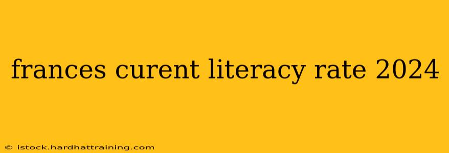 frances curent literacy rate 2024