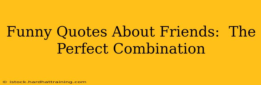 Funny Quotes About Friends:  The Perfect Combination