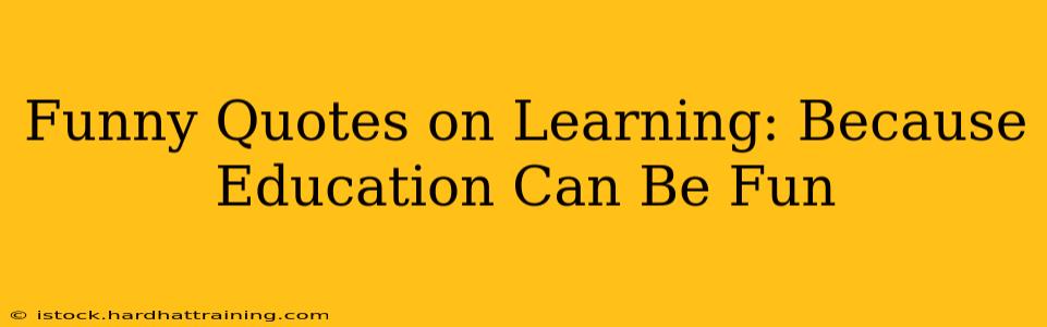 Funny Quotes on Learning: Because Education Can Be Fun